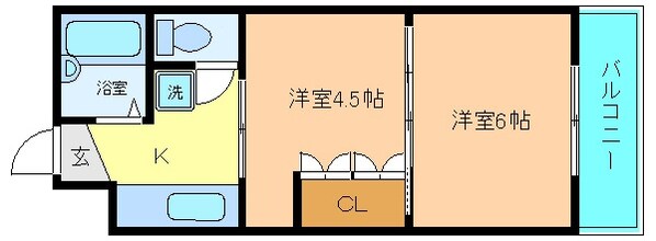 陸前原ノ町駅 徒歩5分 4階の物件間取画像